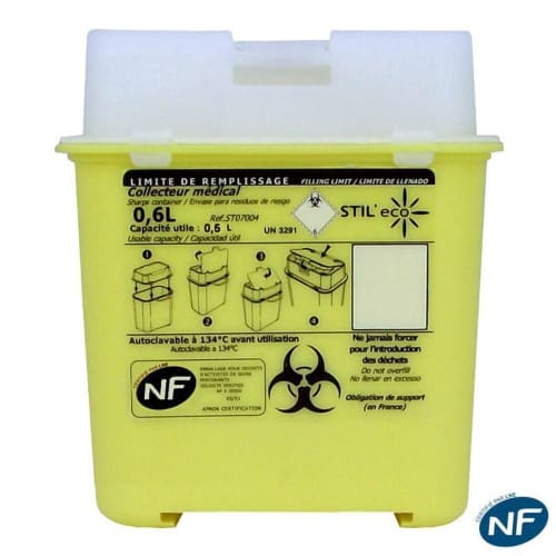 Mini collecteur boite à aiguilles 0,6l Stil Eco photo du produit front L