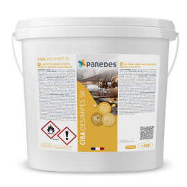 Lingettes désinfectantes sans rinçage Paredes Ciba Desiwipes SR seau de 600