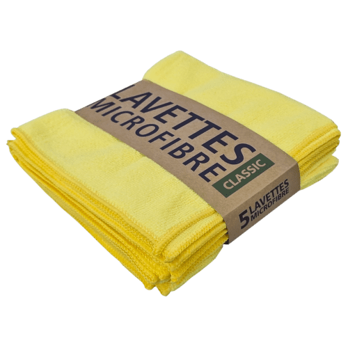 Lavette microfibre Tampel jaune 38x38cm photo du produit front L
