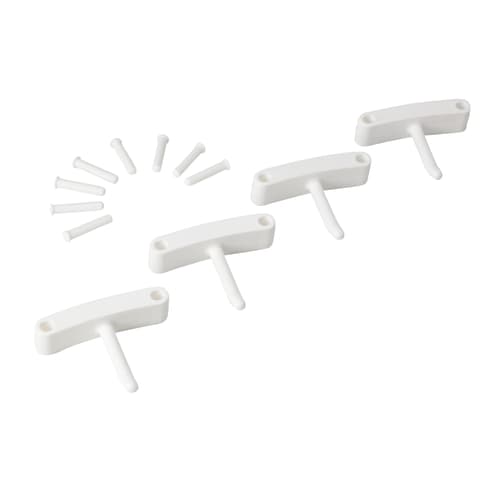 Lot de 4 crochets pour support mural blanc Vikan photo du produit front L