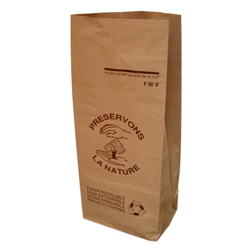 Sac papier 1 feuille 80L traitement anti-humidité W.S photo du produit front L