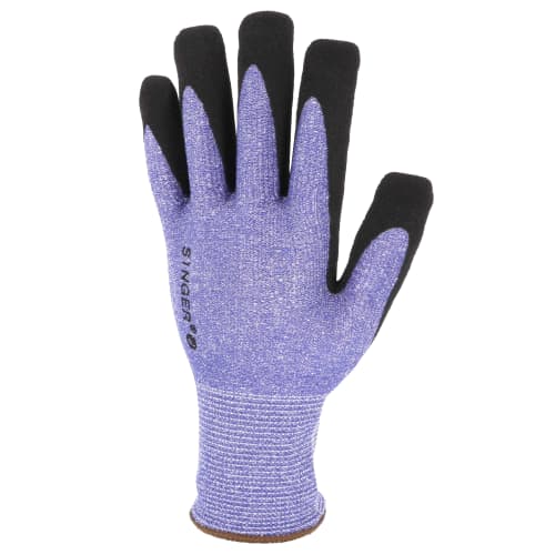 Gants de protection Singer anticoupure et piqûre, enduction nitrile sablée Taille 8 photo du produit front L