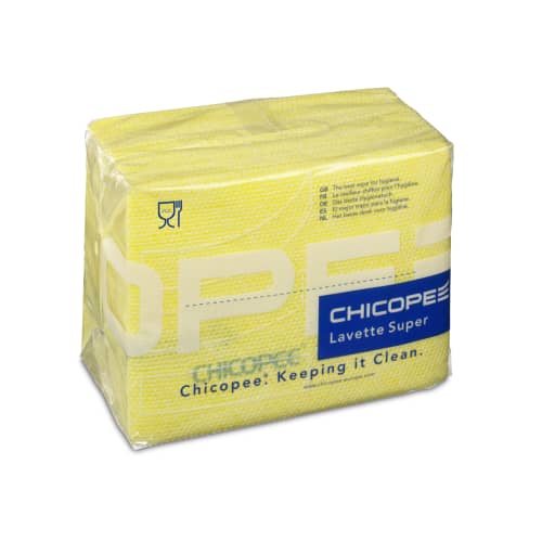 Lavette non tissée super medium jaune 80g/m² 37x37 cm photo du produit front L