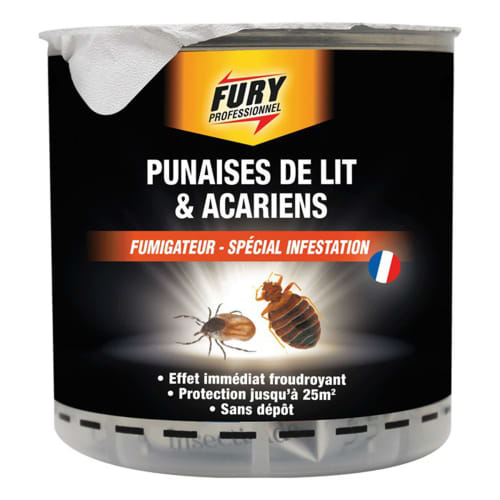Diffuseur insecticide hydro-réactif Fury Punaises de lit & Acariens fumigateur 25m² photo du produit front L
