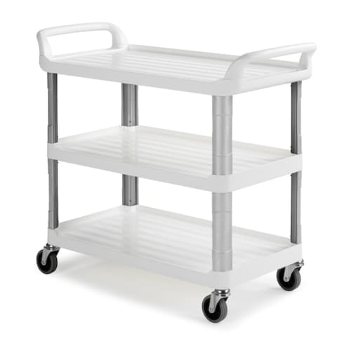 Chariot de service Silver 3 plateaux blanc Filmop photo du produit front L