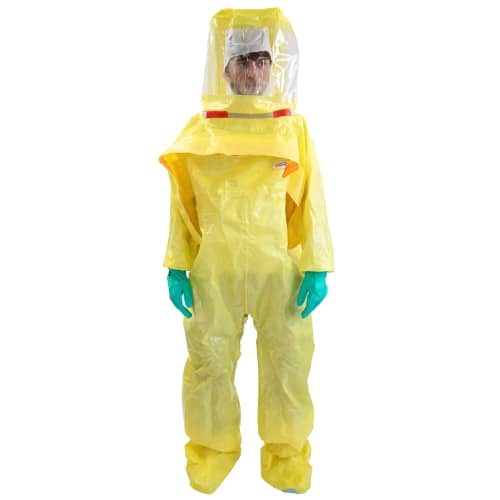 Scaphandre Jetguard Indutex AR BWP type 3-B ventilé pour réseau d'air gants ultranitrile 492 jaune taille XXL photo du produit front L