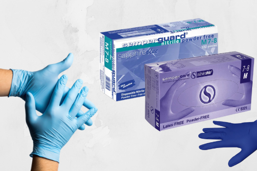Gants nitrile bleu taille M