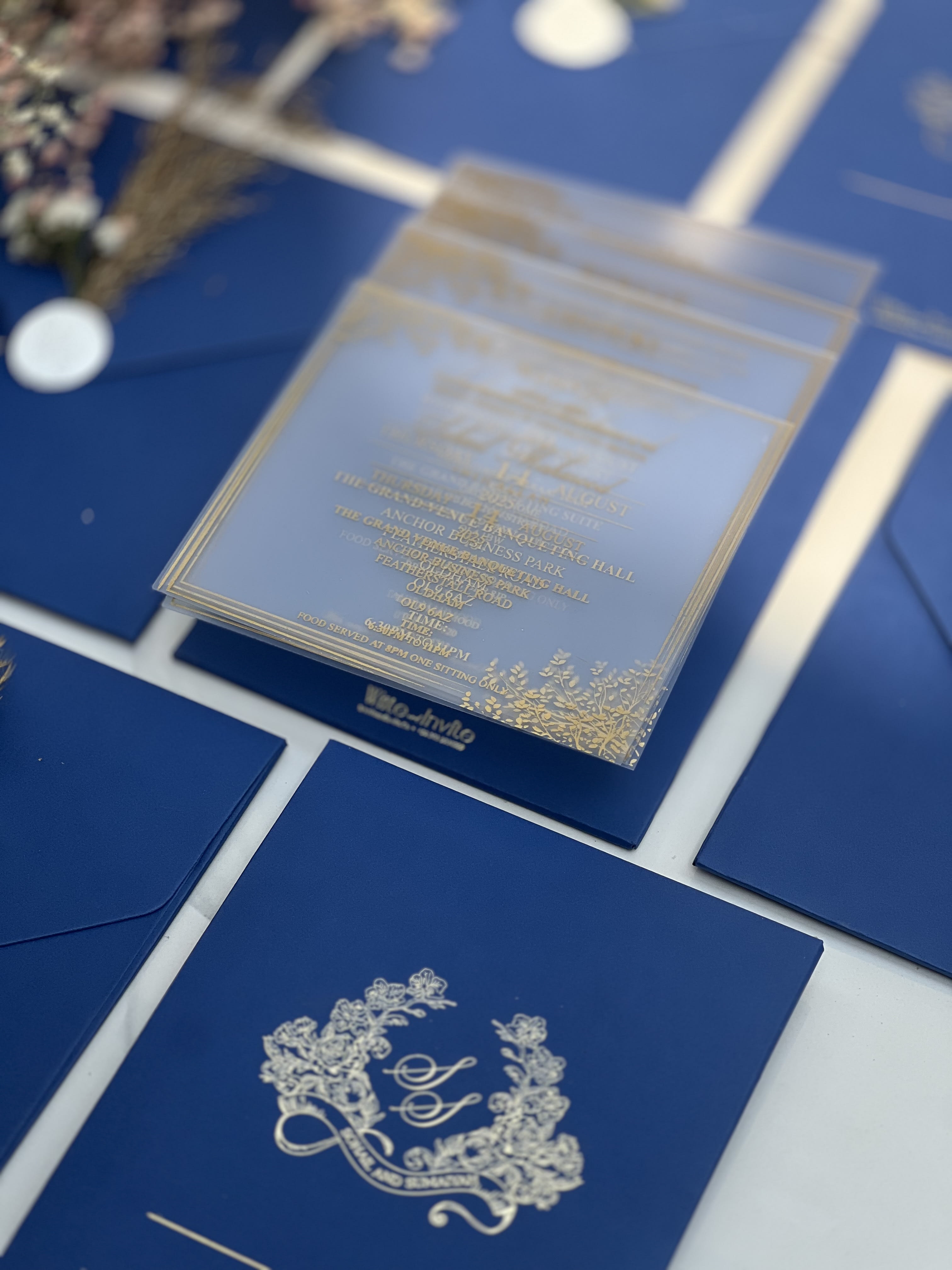 Royal Blue Silver Crest