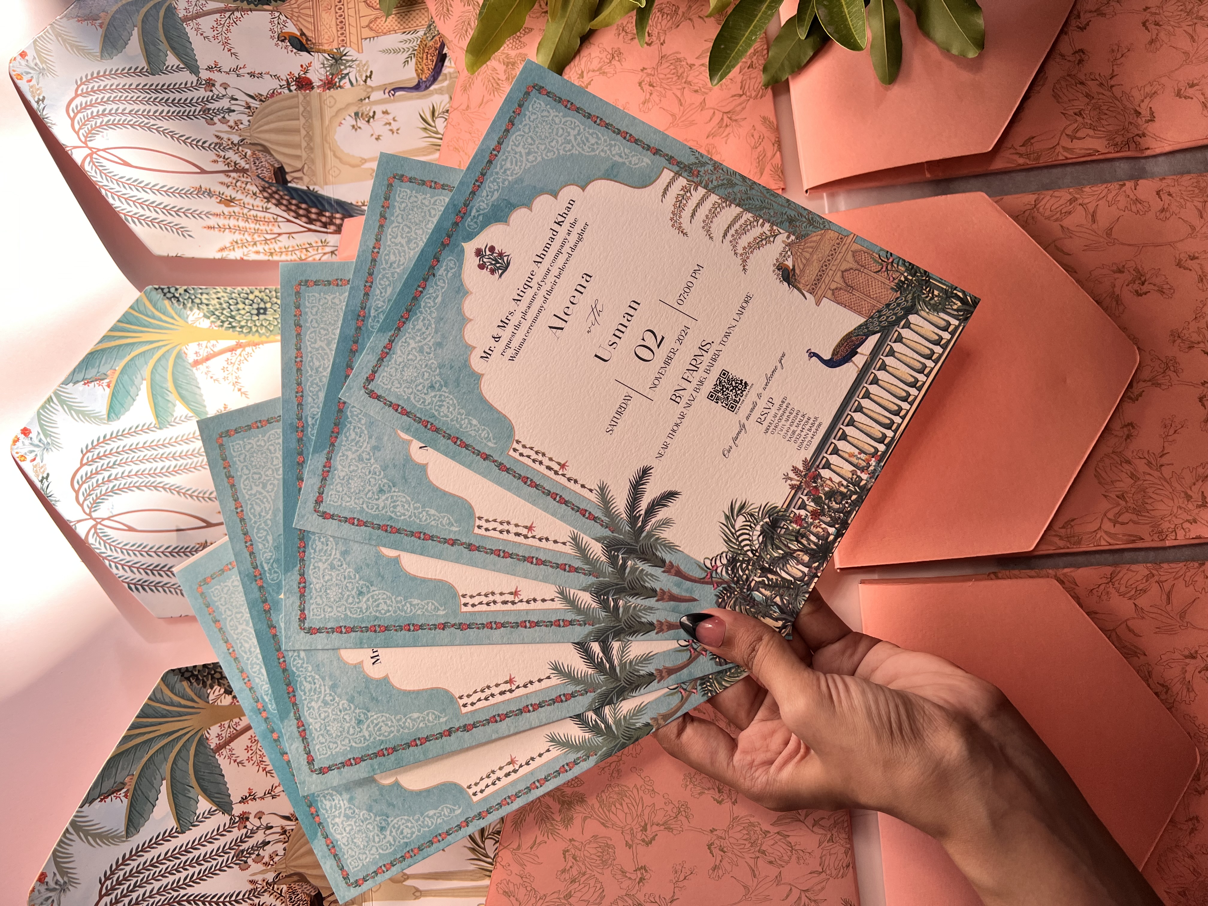 Golden Mughal Garden Invite