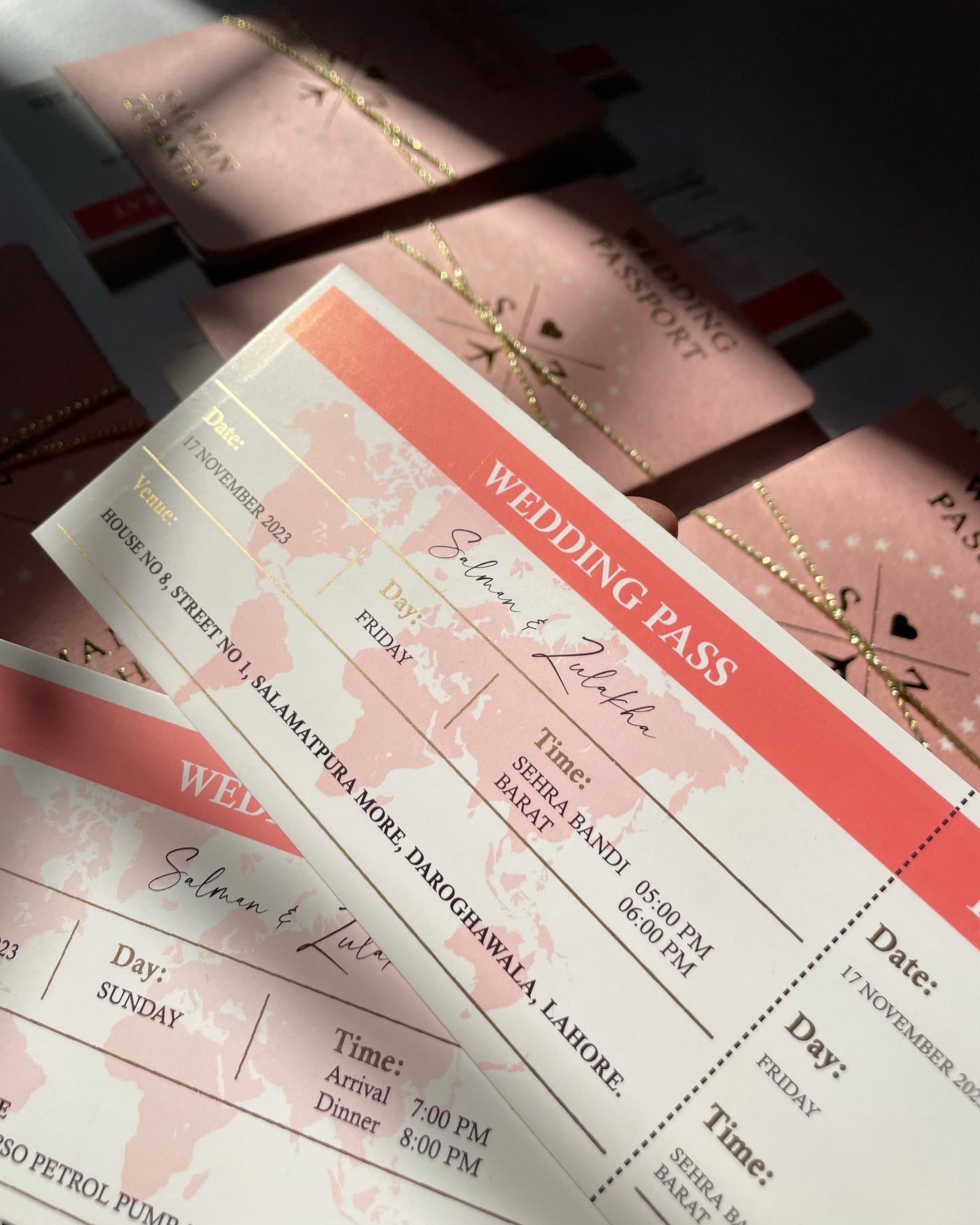 Blush Wedding Passport