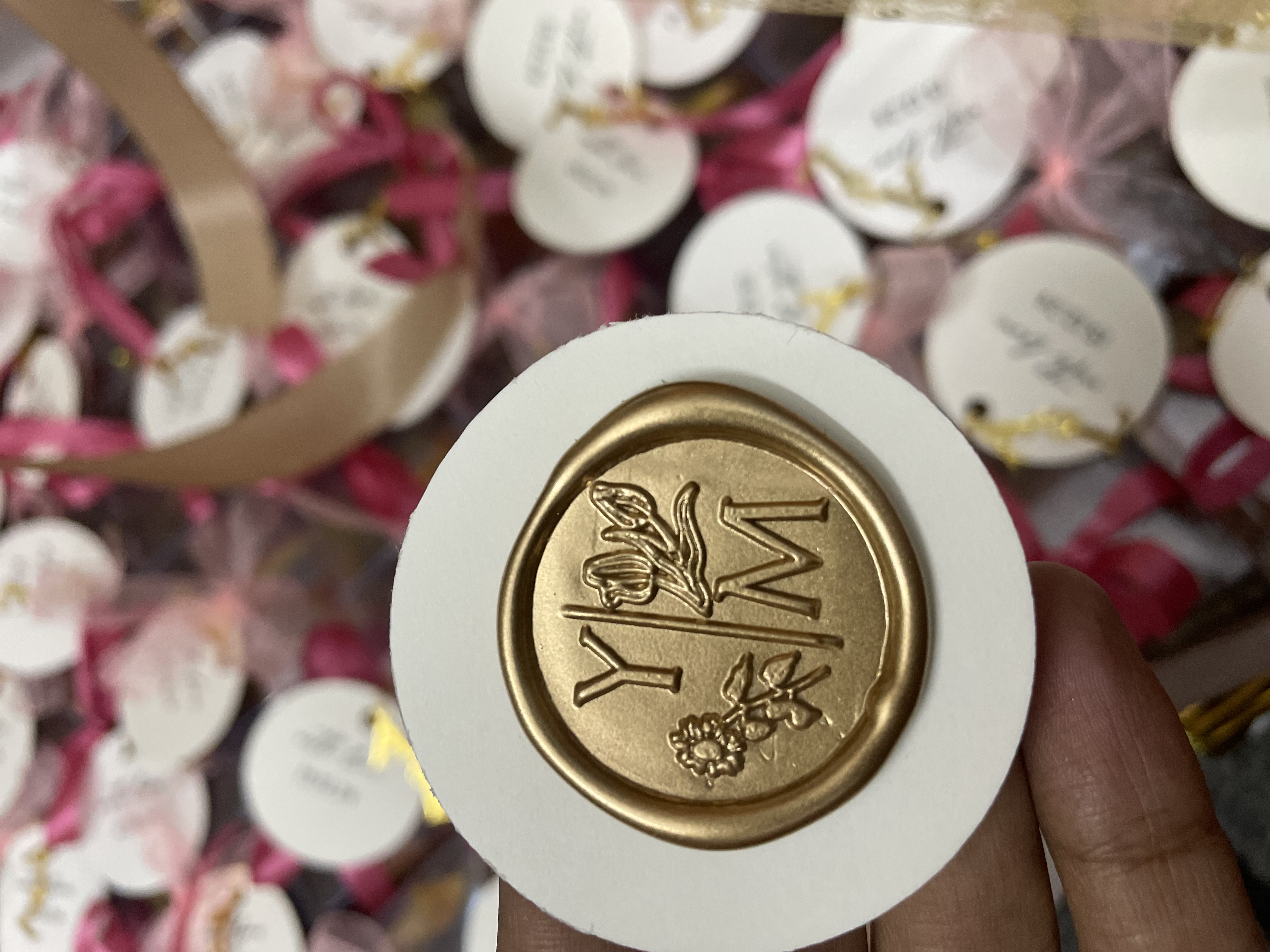 Custom Initial Wax Seal detail view