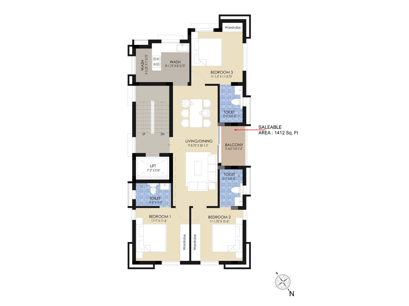 Lakshmi Steorra Apartments, Kilpauk – view 3