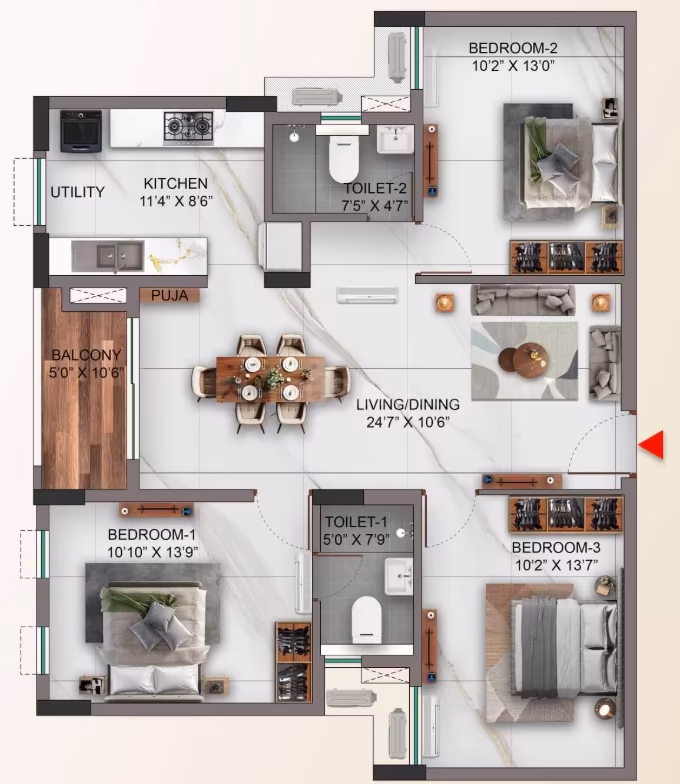 TVS Emerald Verde Vista, Padur – view 11
