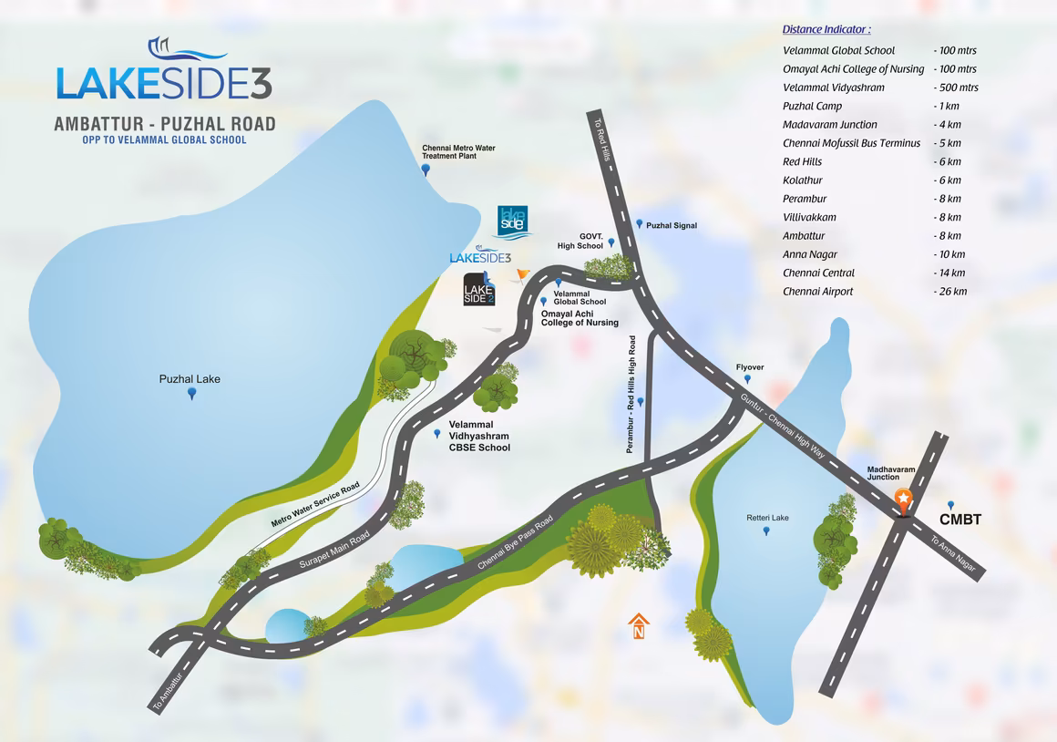 Silversky Lakeside 3, Puzhal – view 15