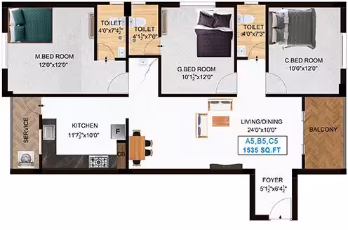 Nest Glitz, Santhosapuram – view 5