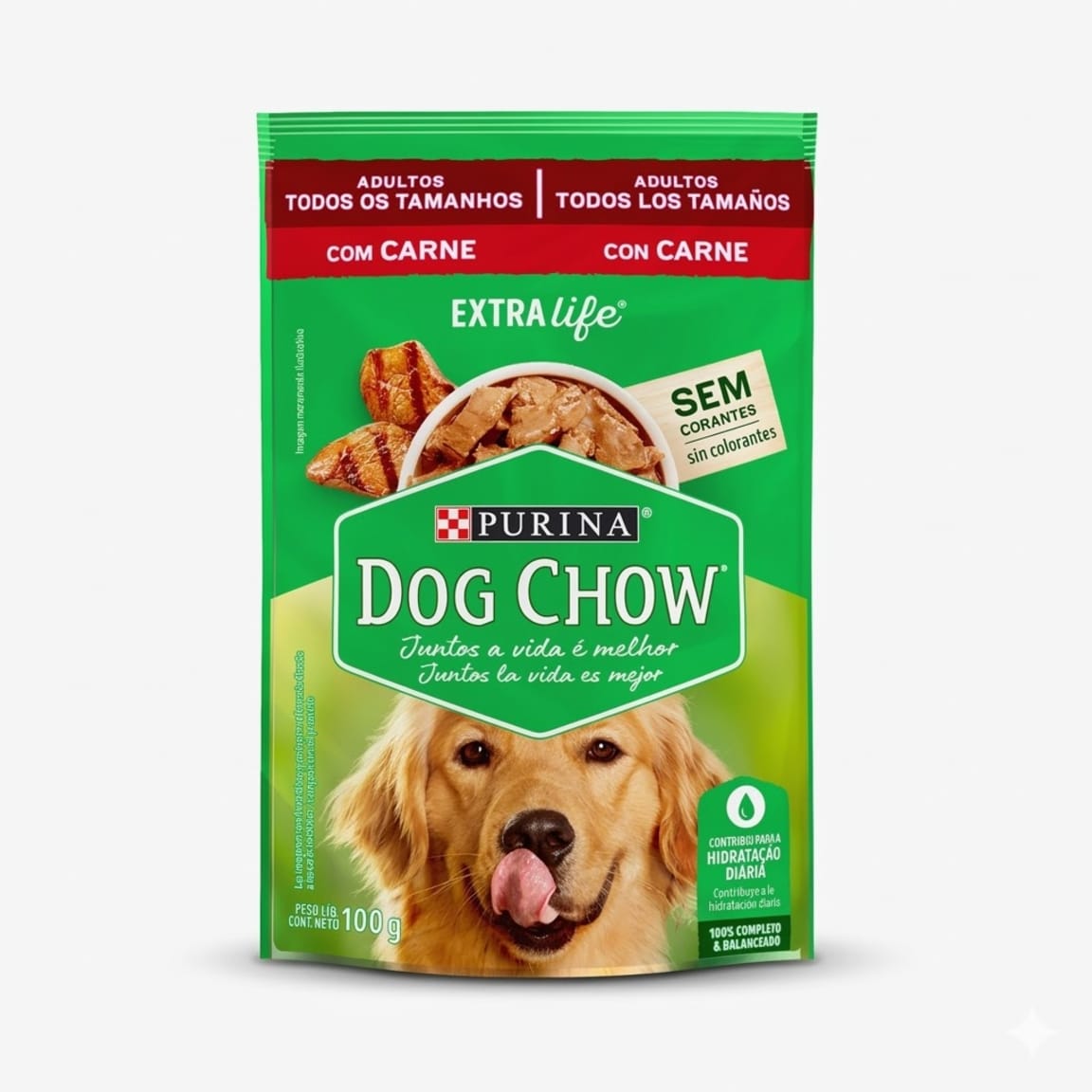 Purina Dog Chow Alimento Húmedo para Perros Adultos Sabor Carne 100 g