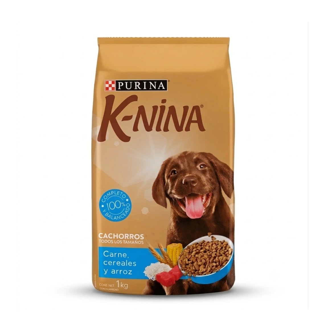 K-Nina Cachorros Carne y Arroz 1 Kg - Alimento para el Crecimiento Saludable de Cachorros con Proteína de Carne