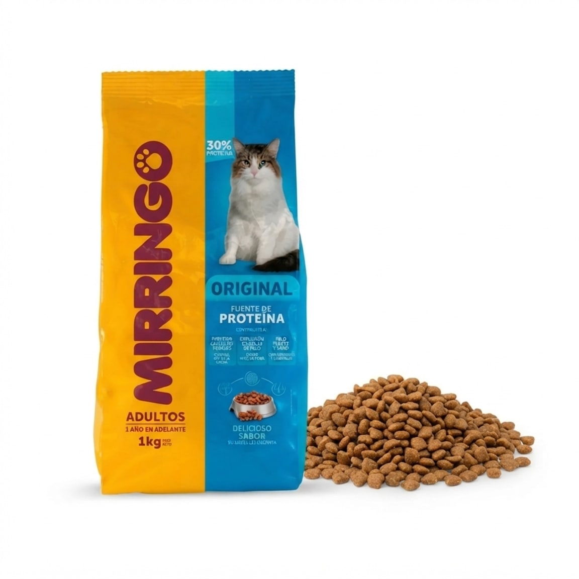 Mirringo Adulto 1kg Reempaquetado para Gatos