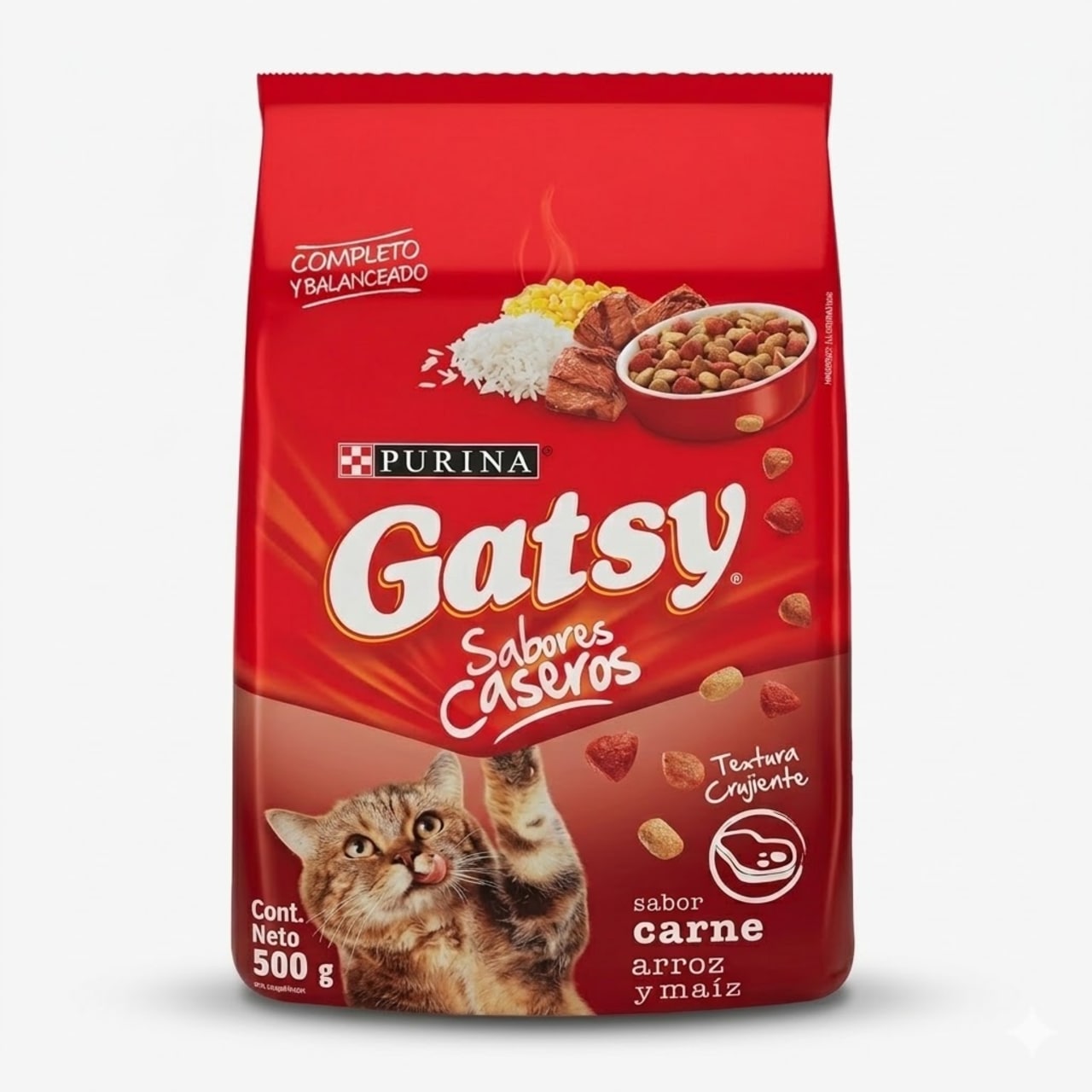 Purina Gatsy 3 Kg Alimento para Gatos Sabor Carne, Arroz y Maíz