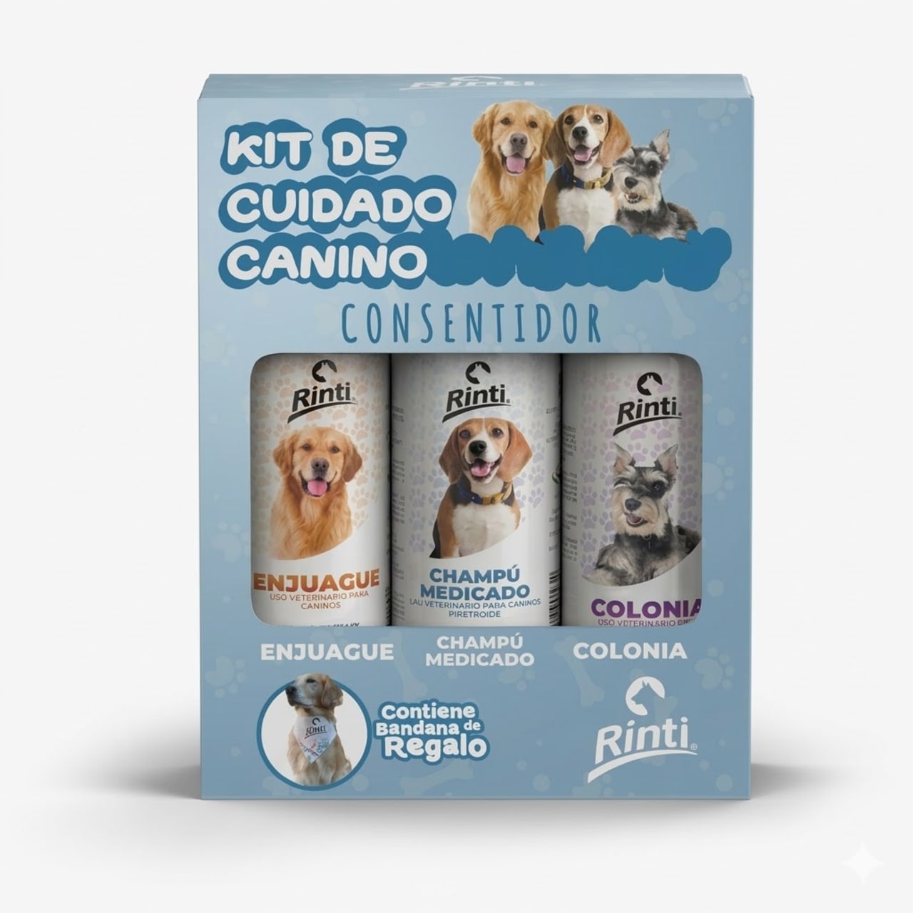 Rinti Kit Aseo y Fragancia - Pack Completo de Champú, Enjuague y Colonia