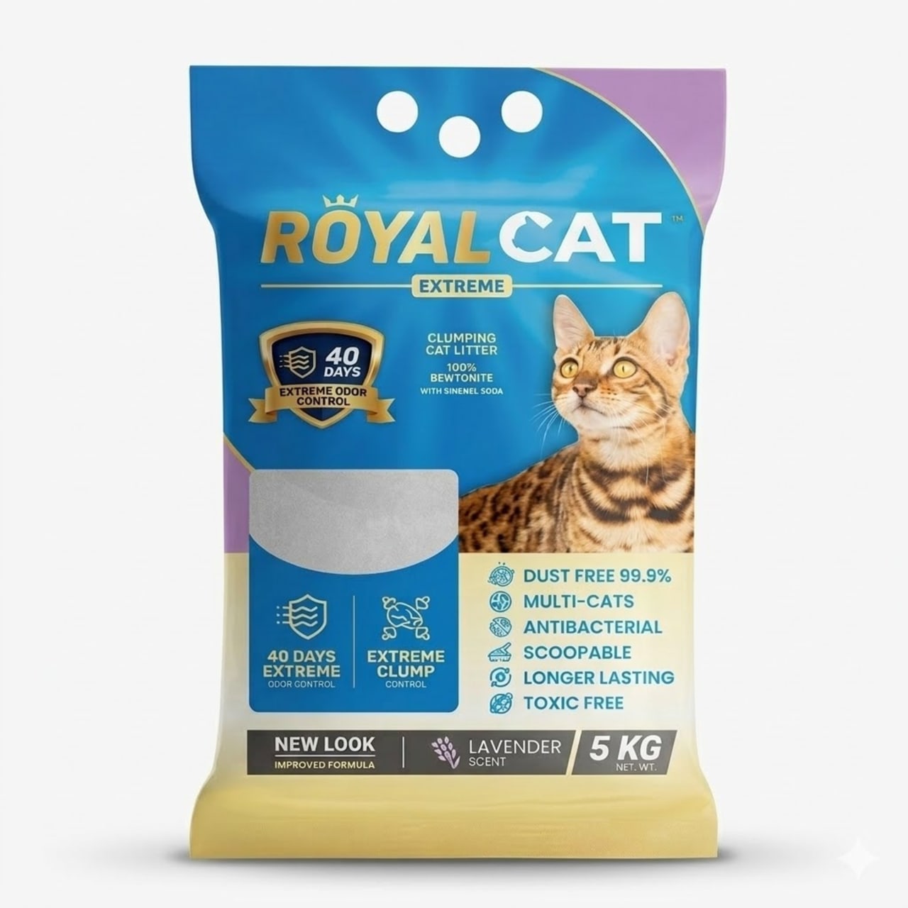 Royal Cat Arena Sanitaria Aglomerante con Aroma a Lavanda 5 kg