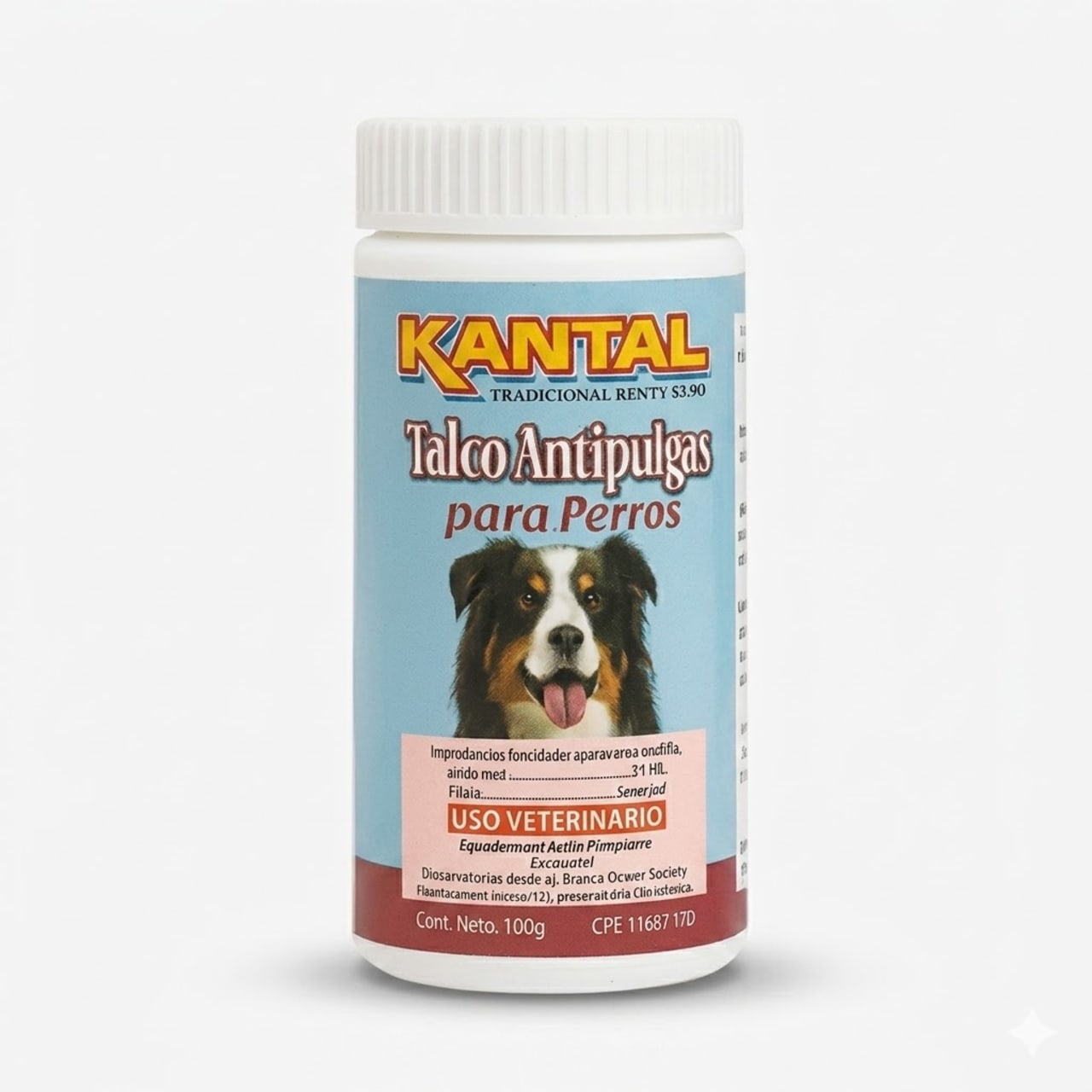 Kantal Talco Antipulgas 100 Gr - Desodorante y Protector contra Parásitos para Uso Diario