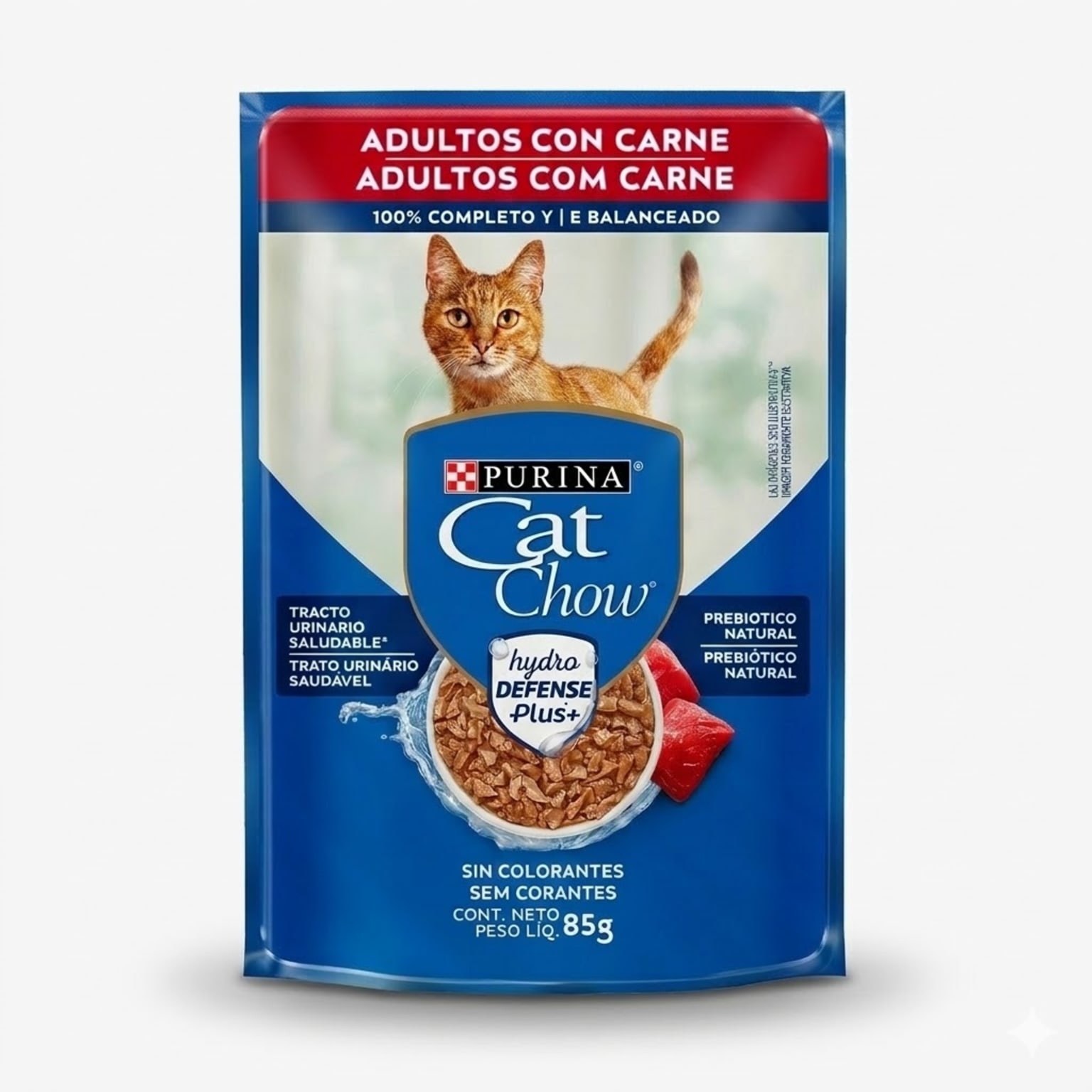 Purina Cat Chow Alimento Húmedo para Gatos Adultos - Trozos en Salsa Sabor Carne 85 g - Imagen 1
