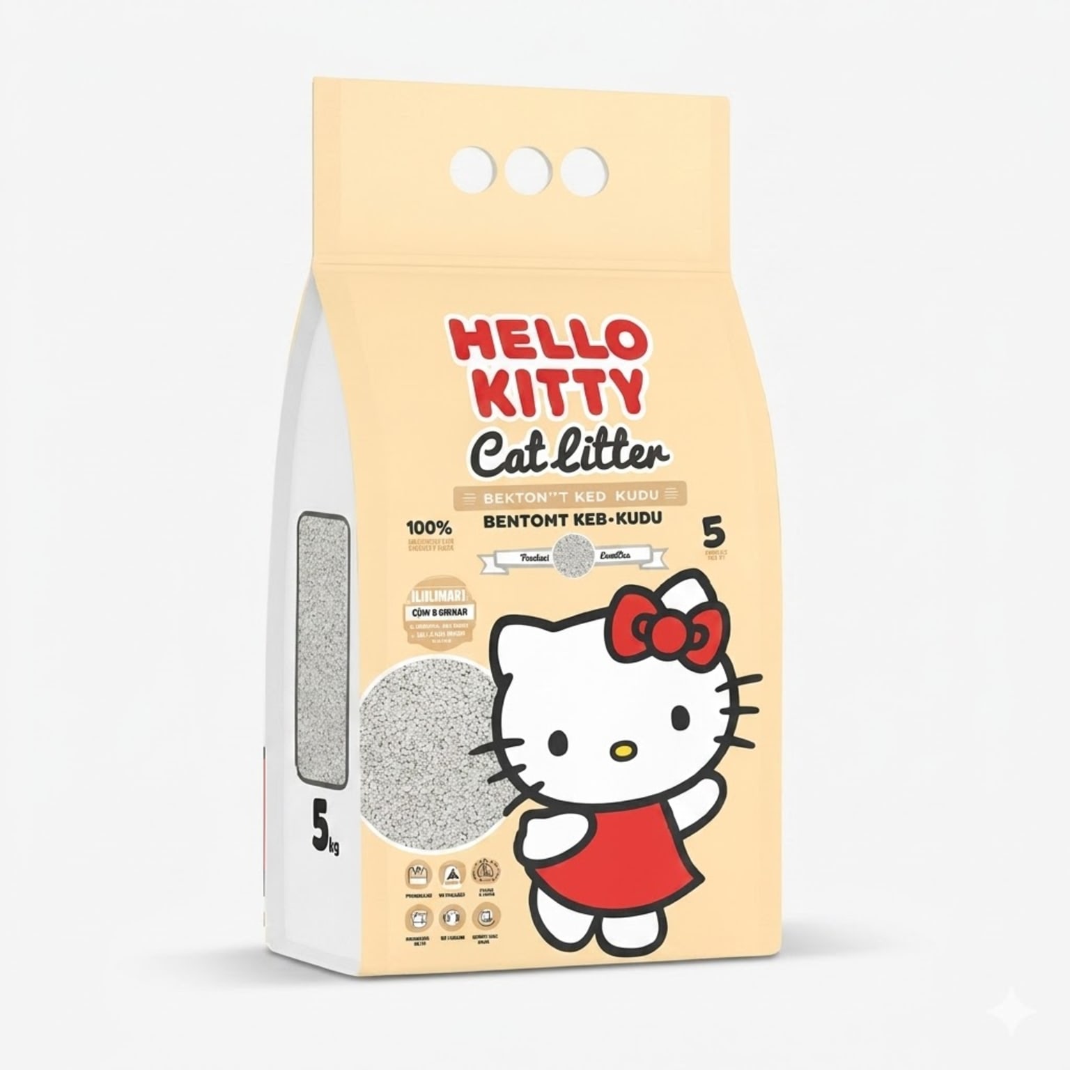 Kantal Hello Kitty Arena para Gatos Aroma Natural - Alta Aglomeración 4.2 kg - Imagen 1