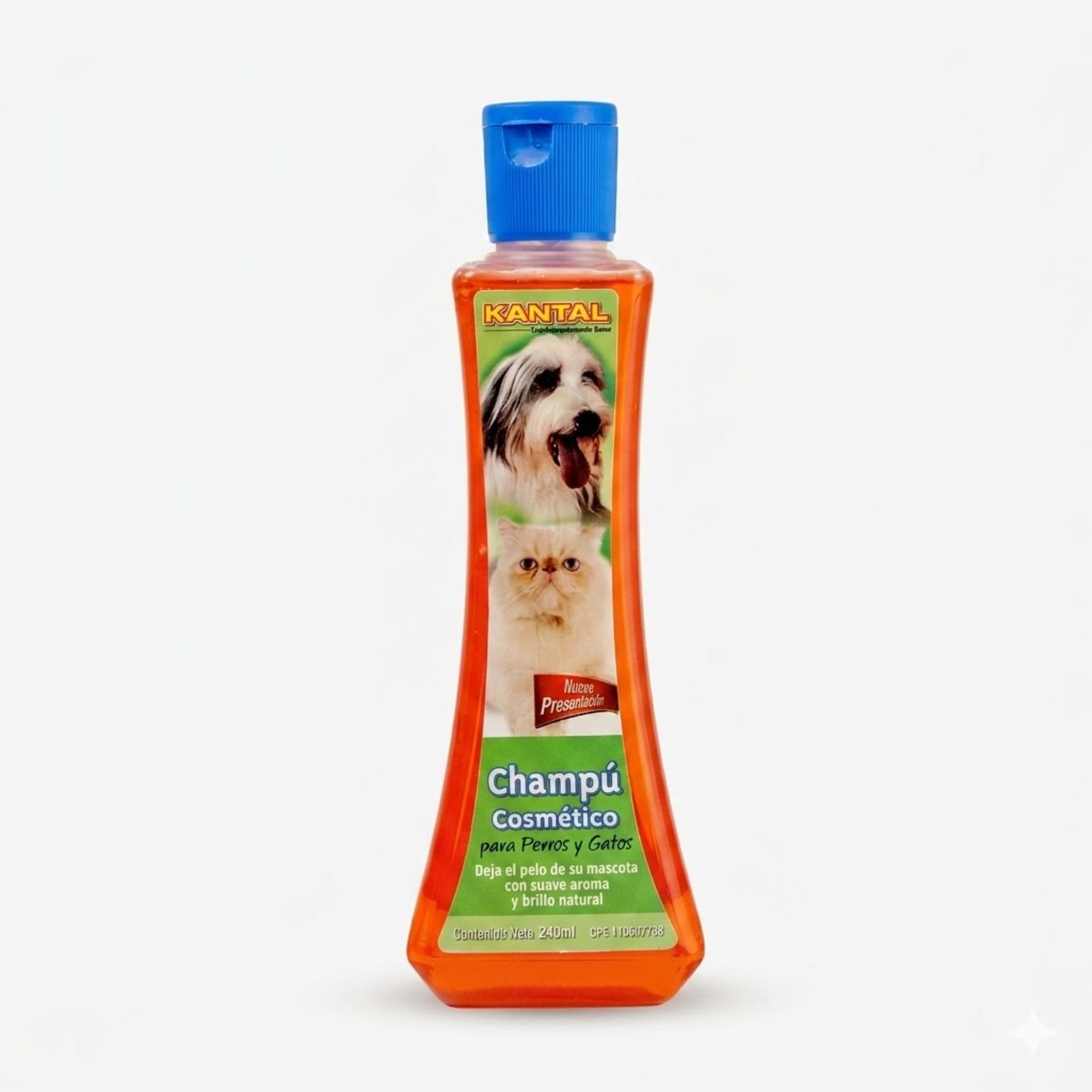 Kantal Champú Cosmético 240 ML - Brillo y Suavidad Realzada para el Pelaje de tu Mascota - Imagen 1