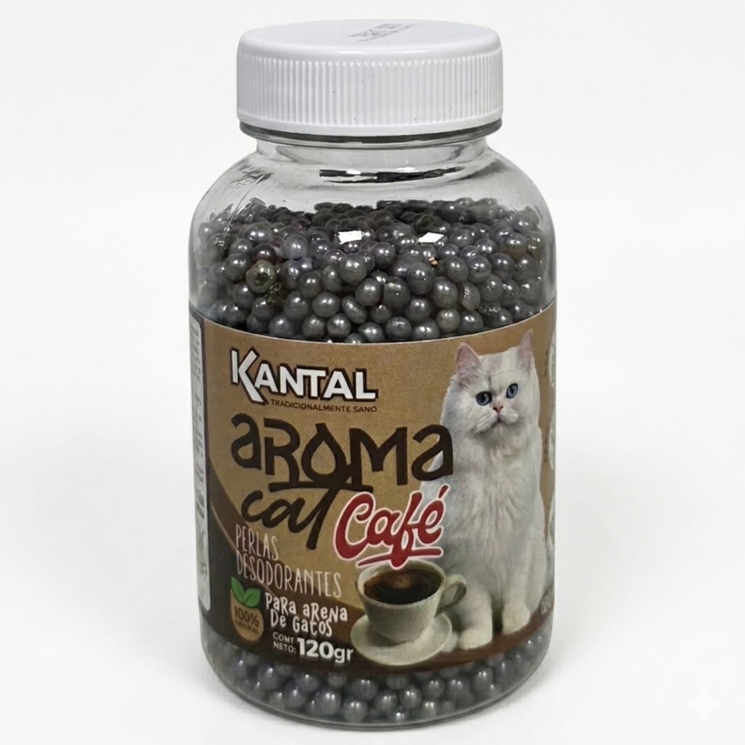 Perlas Desodorantes para Arena de Gatos con Aroma a Café 120 Gramos Potenciador de Frescura Control de Olores Prolongado Higiene para Arenero. - Imagen 1