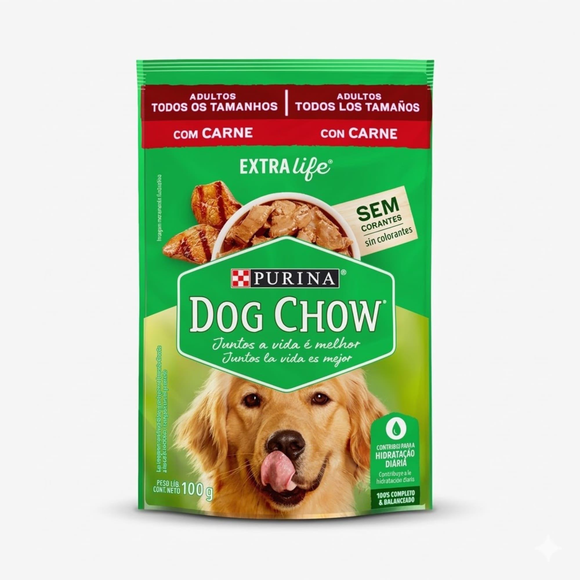 Purina Dog Chow Alimento Húmedo para Perros Adultos Sabor Carne 100 g