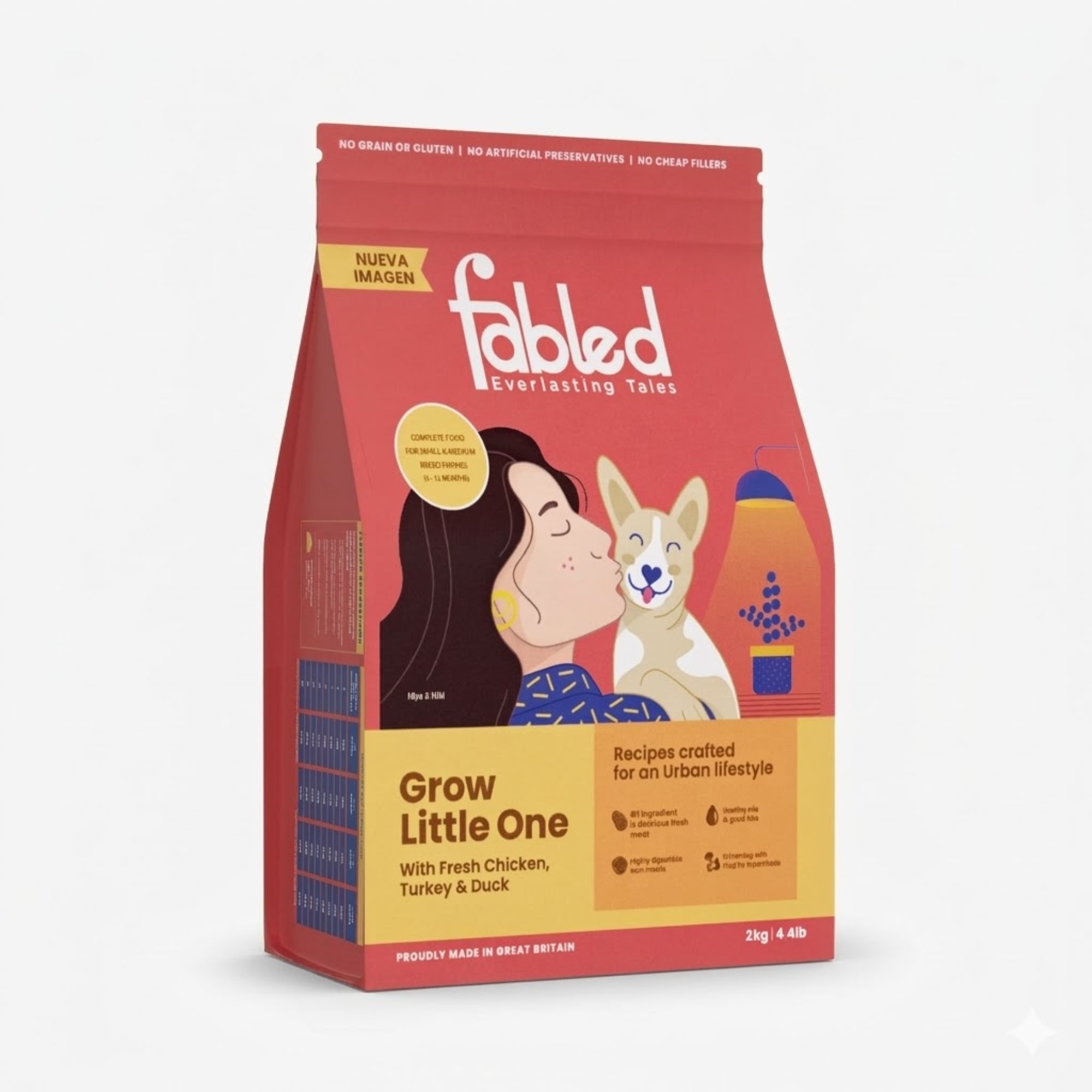 Fabled Grow Little One 2 Kg - Alimento para Cachorros con Pollo, Huevo y Soporte Cognitivo