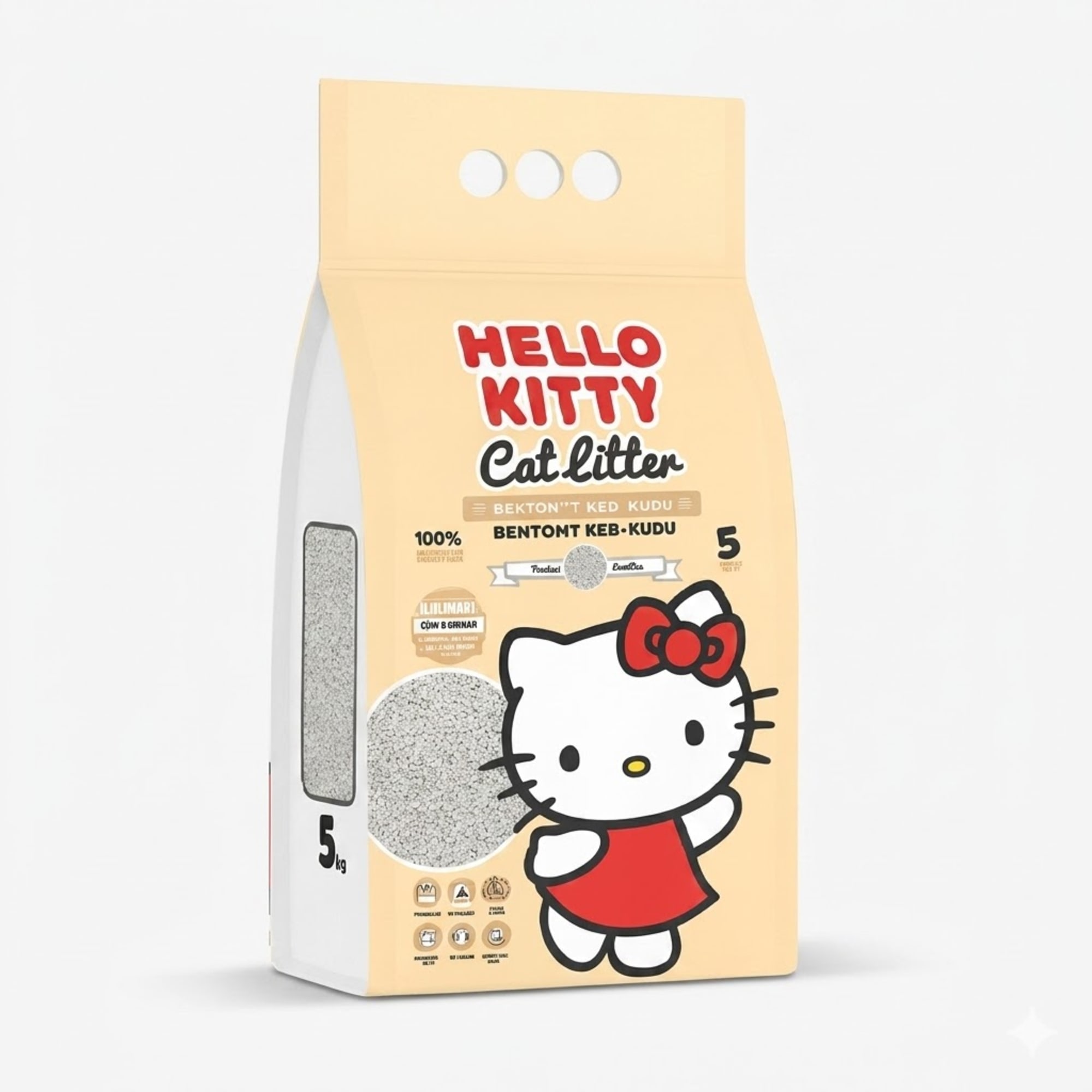 Kantal Hello Kitty Arena para Gatos Aroma Natural - Alta Aglomeración 4.2 kg