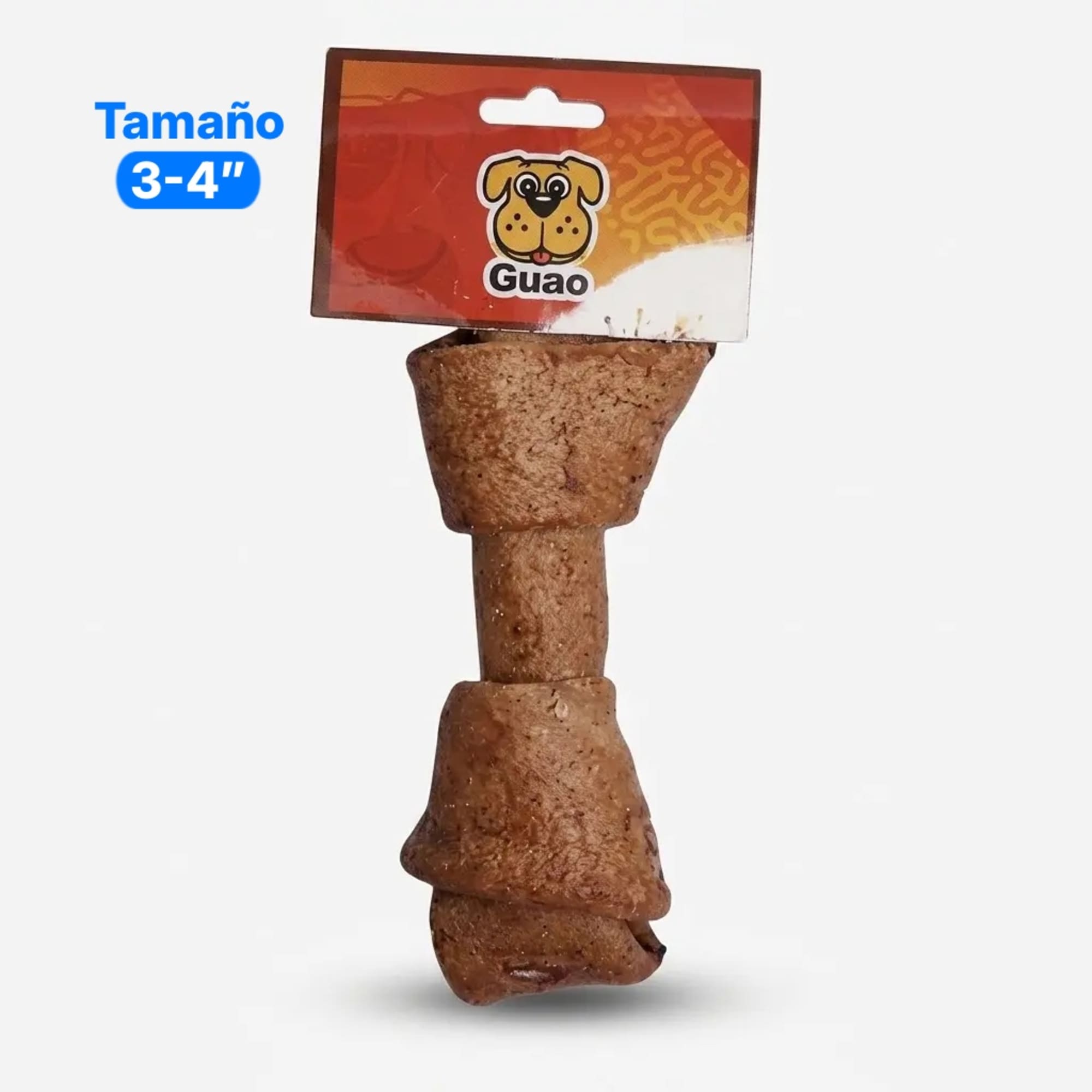 Hueso en Carnaza Carne Natural Tamaño 3-4" Masticable Nutritivo Perros