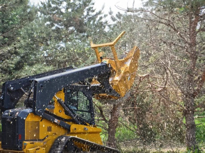 Cut and mulch with Diamond mowers skid steer forestry disc mulchers