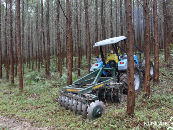 Tractor disking for fuel load management and weeding