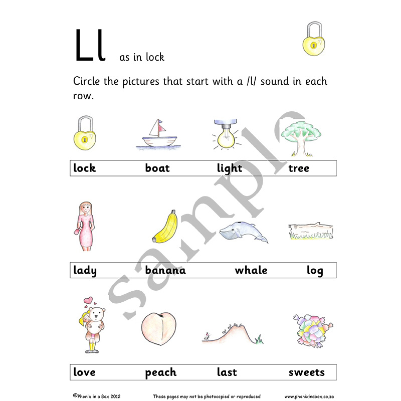 Grade R Phonic Workbook (Primary Font) Phonix In A Box