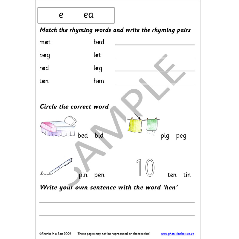Grade 1 Phonic Workbook (Primary Font) Phonix In A Box
