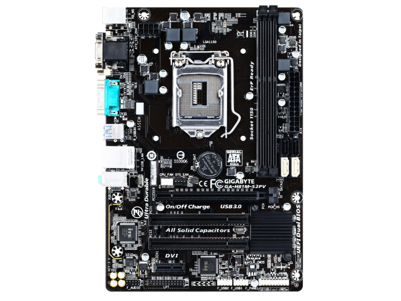 Gigabyte GAH81MS2PV Intel 1150 Socket MicroATX Desktop Motherboard