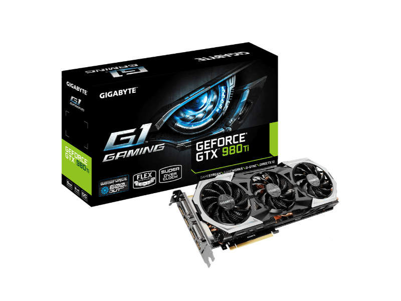 Gigabyte GeForce GTX 980Ti G1 Gaming Windforce 6GB GDDR5 Graphics Card ...