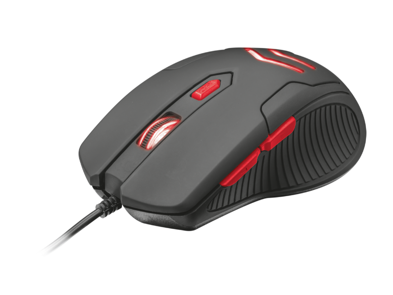 Trust Ziva Red LED Gaming Mouse & Mouse Pad Combo Mice Dreamware