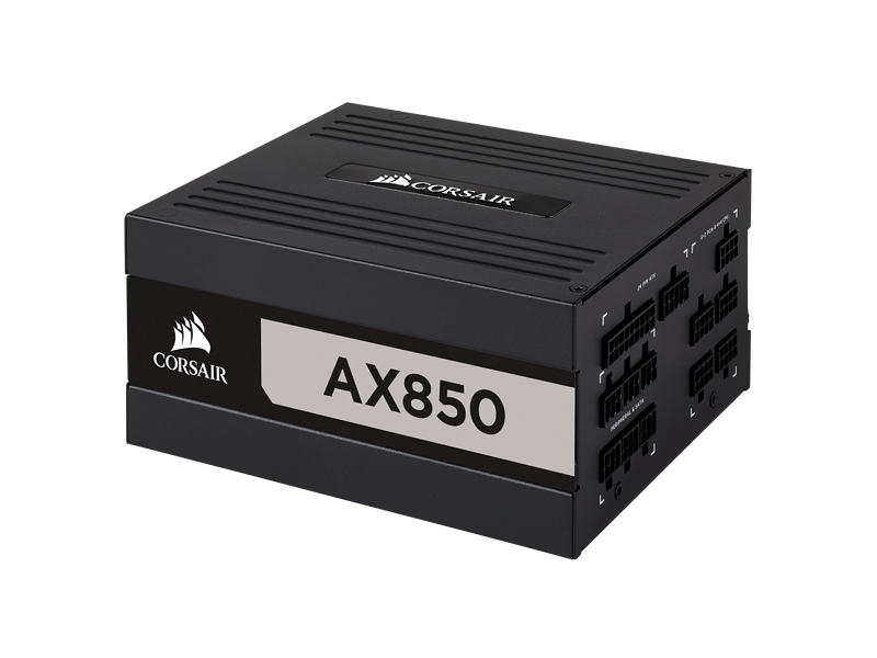 Corsair AX Series AX850 850W Titanium Rated Fully Modular Black Power ...