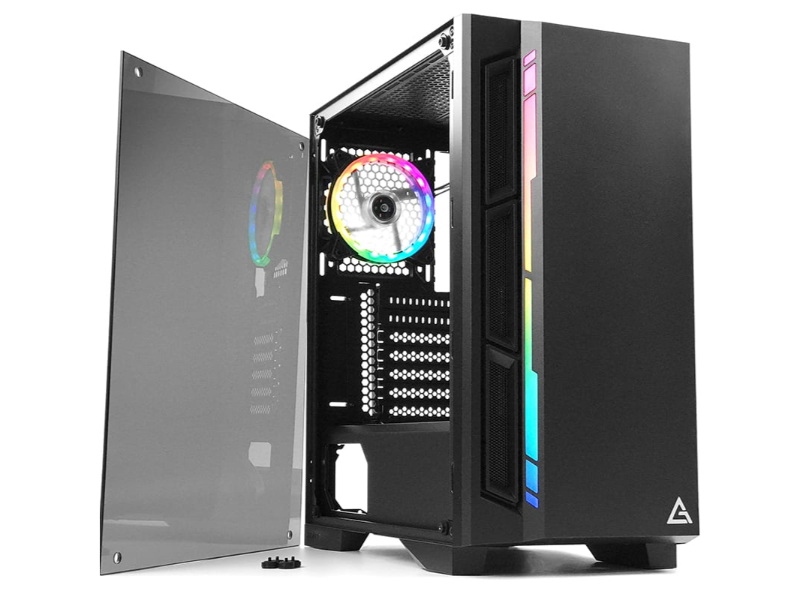 Antec NX400 ARGB Tempered Glass Mid Tower Black Desktop PC Case | PC ...