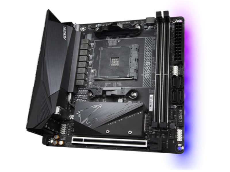 Gigabyte B550I AORUS PRO AX AMD AM4 Socket Mini ITX Desktop Motherboard AMD Motherboards 