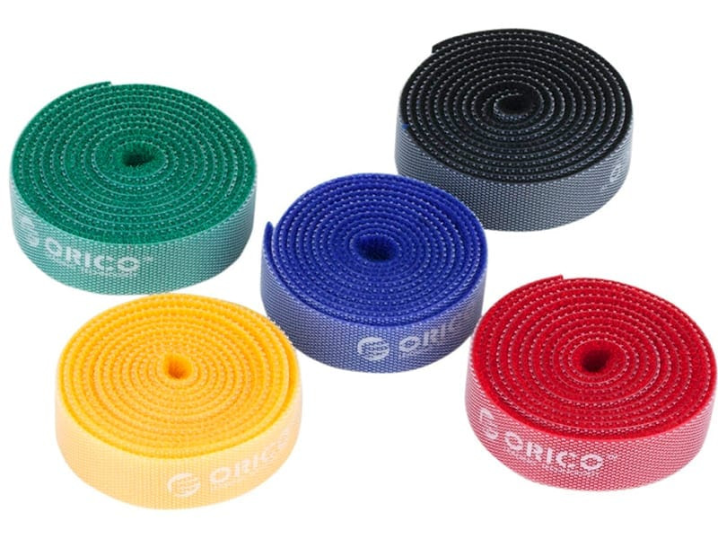 Orico velcro cable ties 5 x 1m Pack Multi Colour Accessories