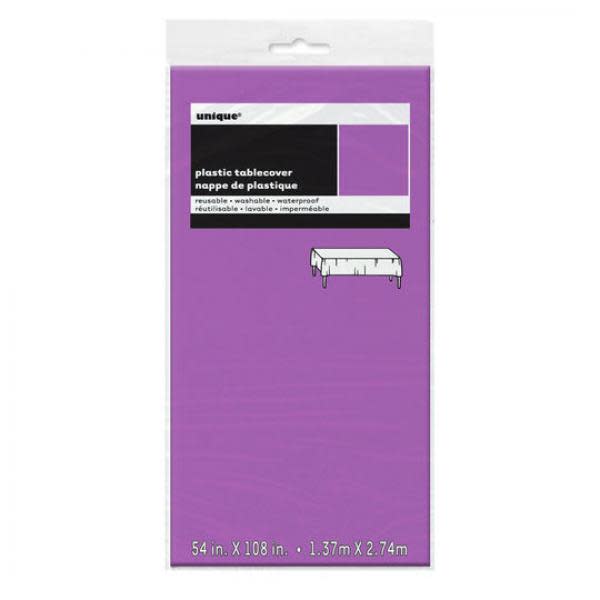 Neon Purple Plastic Table cover Party Supplies PartyLady