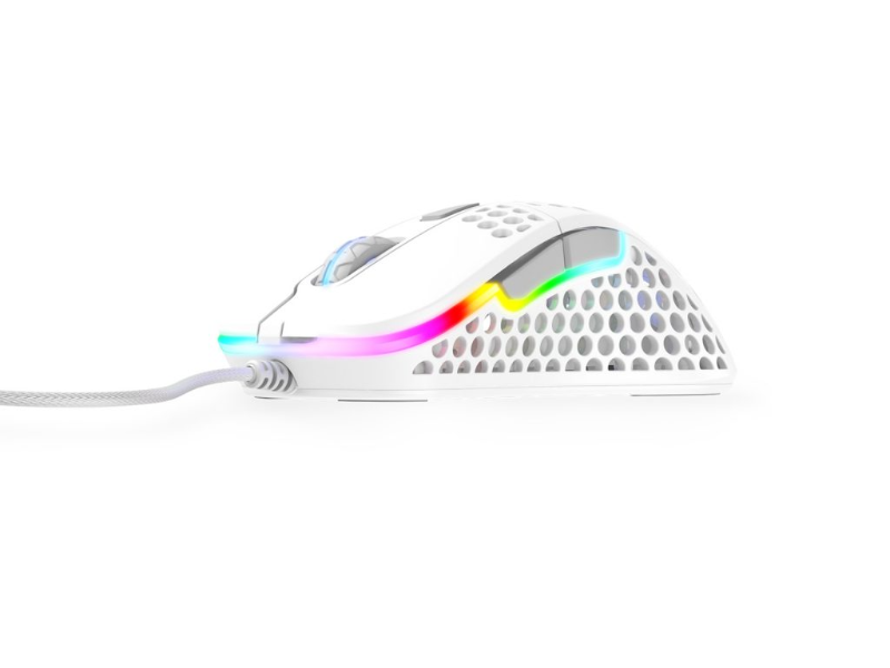 Мышь Xtrfy m4 RGB White. Xtrfy m4 RGB White. Xtrfy Gaming Mouse m4 RGB USB White. Xtrfy m4 RGB, 16000 dpi, XG-m4-RGB-Gray, серый.