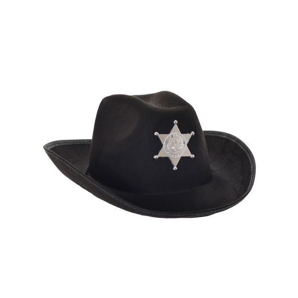 Sheriffs Hat Black Party Supplies PartyLady