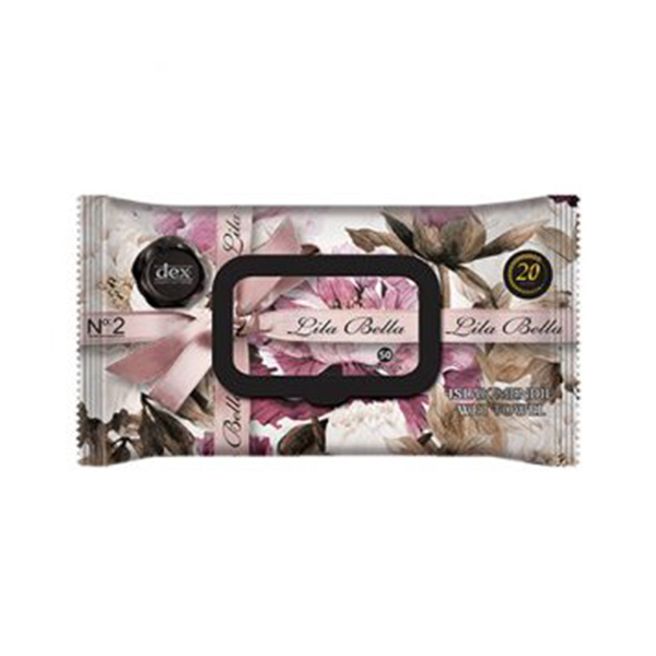 Luxury scented & moisturising wet wipes - Lila Bella 50