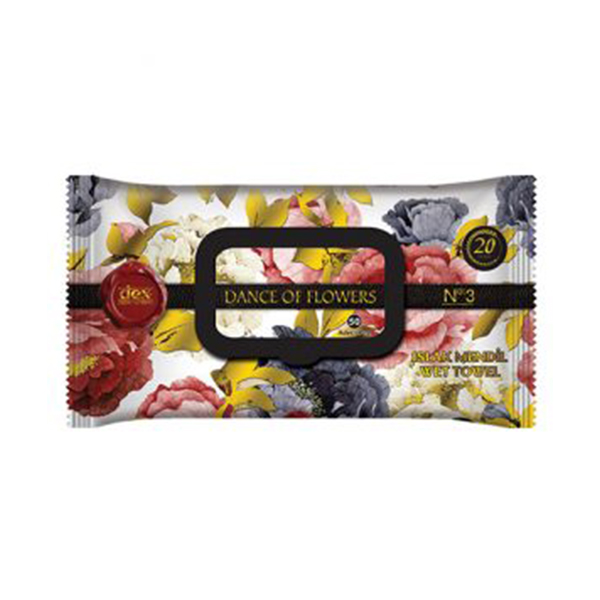 Luxury scented & moisturising wet wipes - Dance of Flowers 50